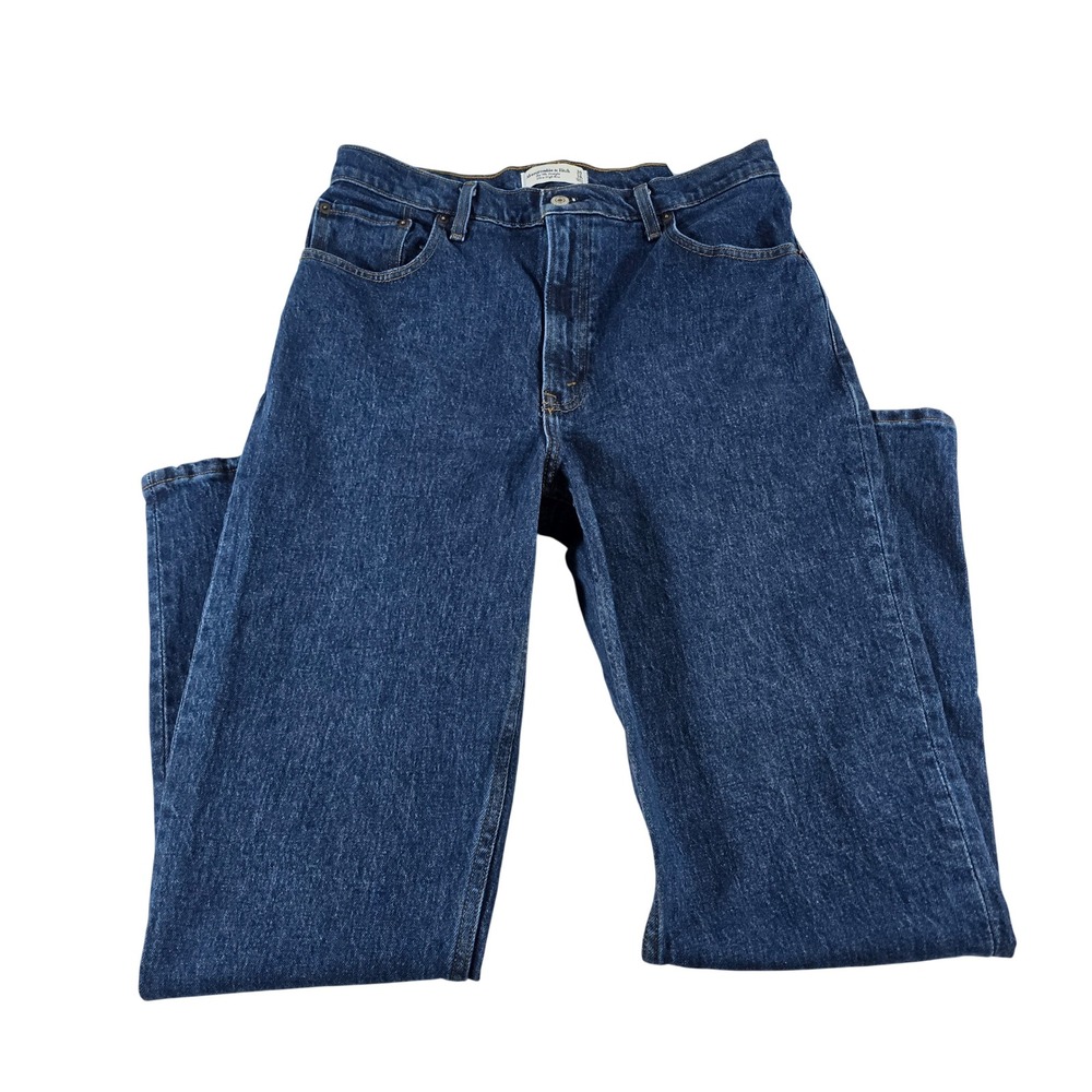 Abercrombie & Fitch The 90s Straight Ultra High Rise Jeans Dark Wash Size 30/10R